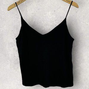 Nordstrom Abound Black Tank Top V-Neck Size Small Minimalist Rayon Stretchy S